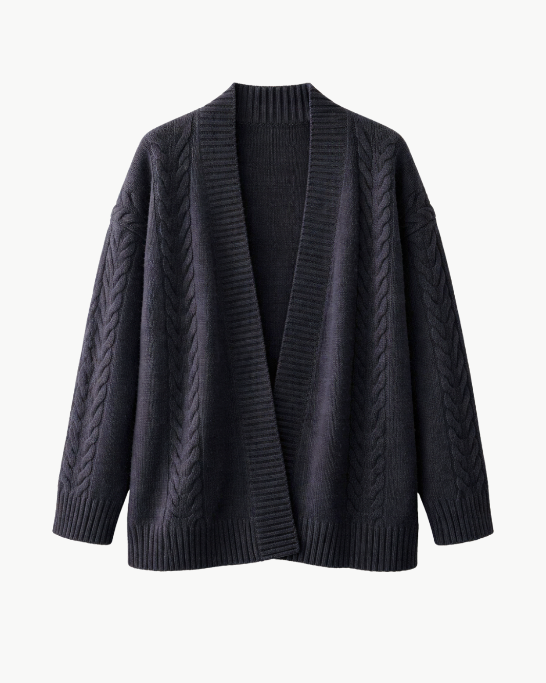 MARJORIE CABLE KNIT OPEN CARDIGAN by W.Cashmere - Romi Boutique