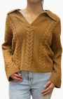 DEAN CABLE KNIT POLO PULLOVER by W.Cashmere - Romi Boutique