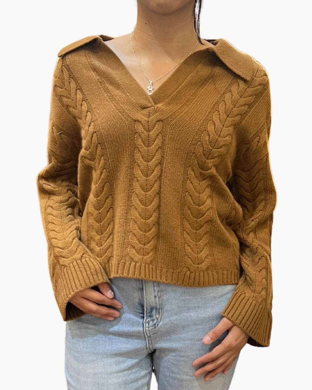 DEAN CABLE KNIT POLO PULLOVER by W.Cashmere - Romi Boutique