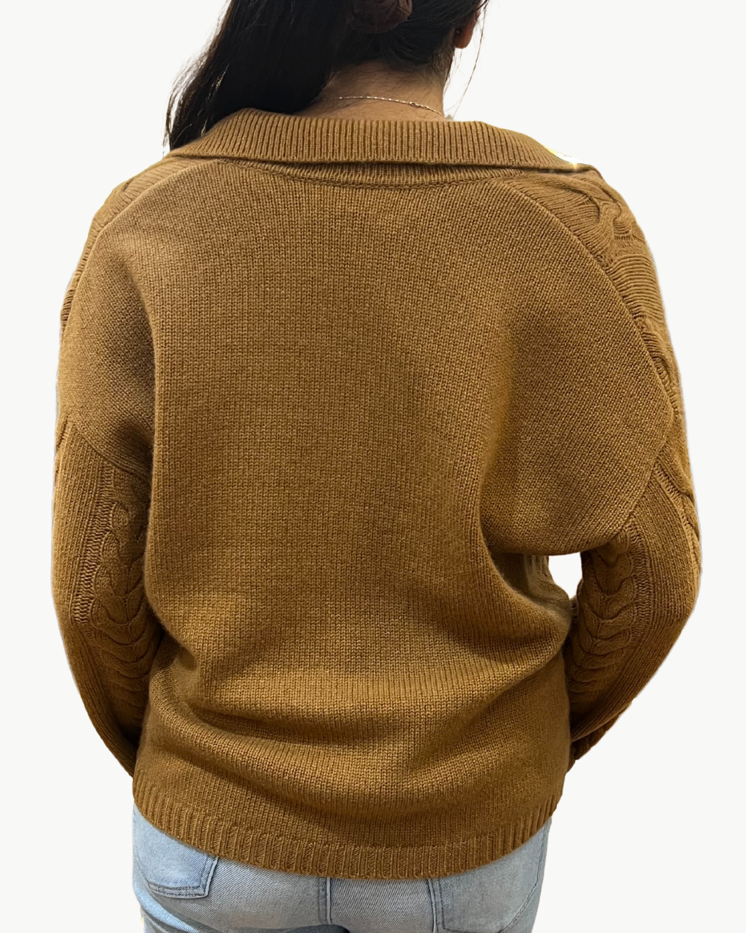 DEAN CABLE KNIT POLO PULLOVER by W.Cashmere - Romi Boutique