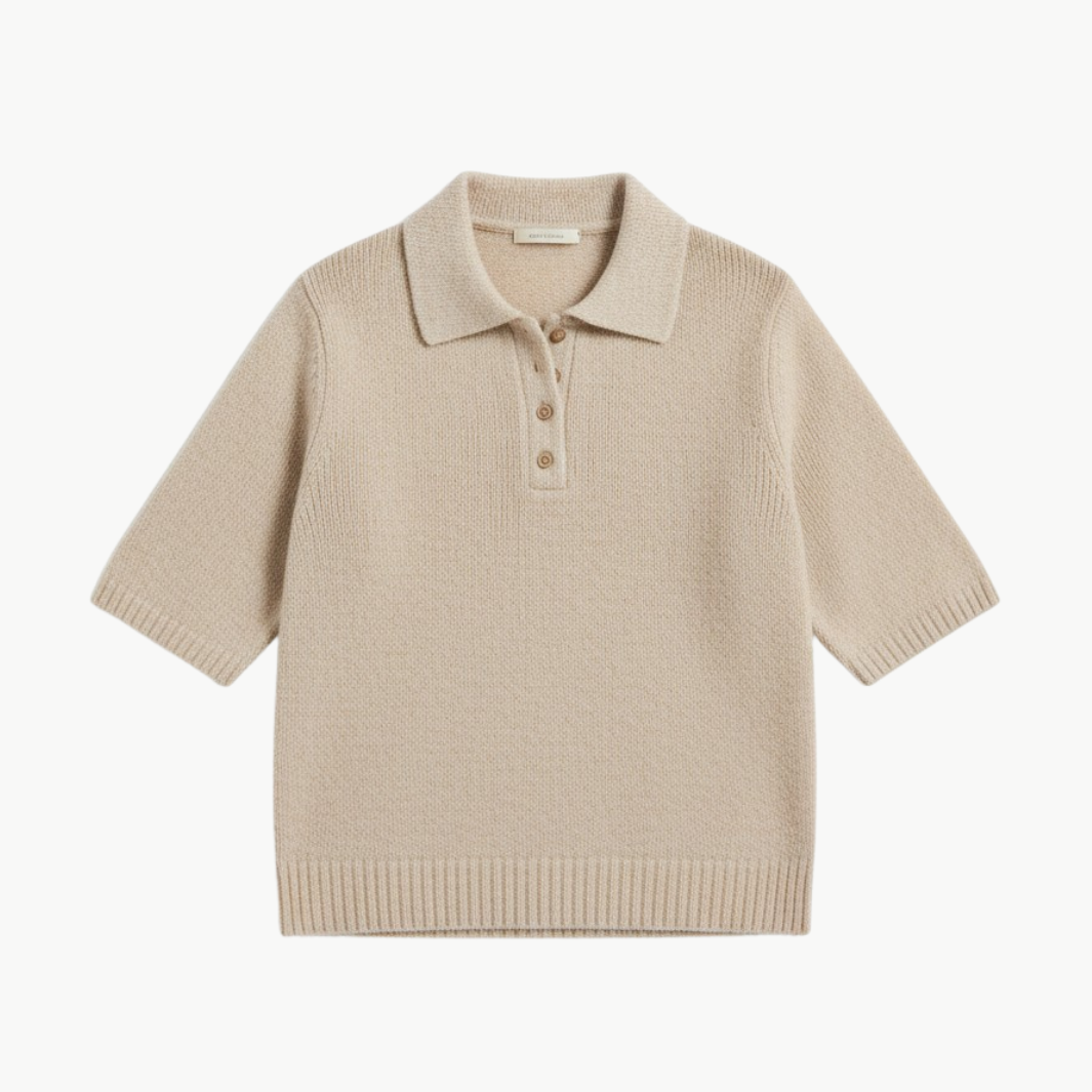 LUNA POLO SHORT SLEEVE by W.Cashmere - Romi Boutique