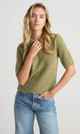 LUNA POLO SHORT SLEEVE IN MOSSY - Romi Boutique