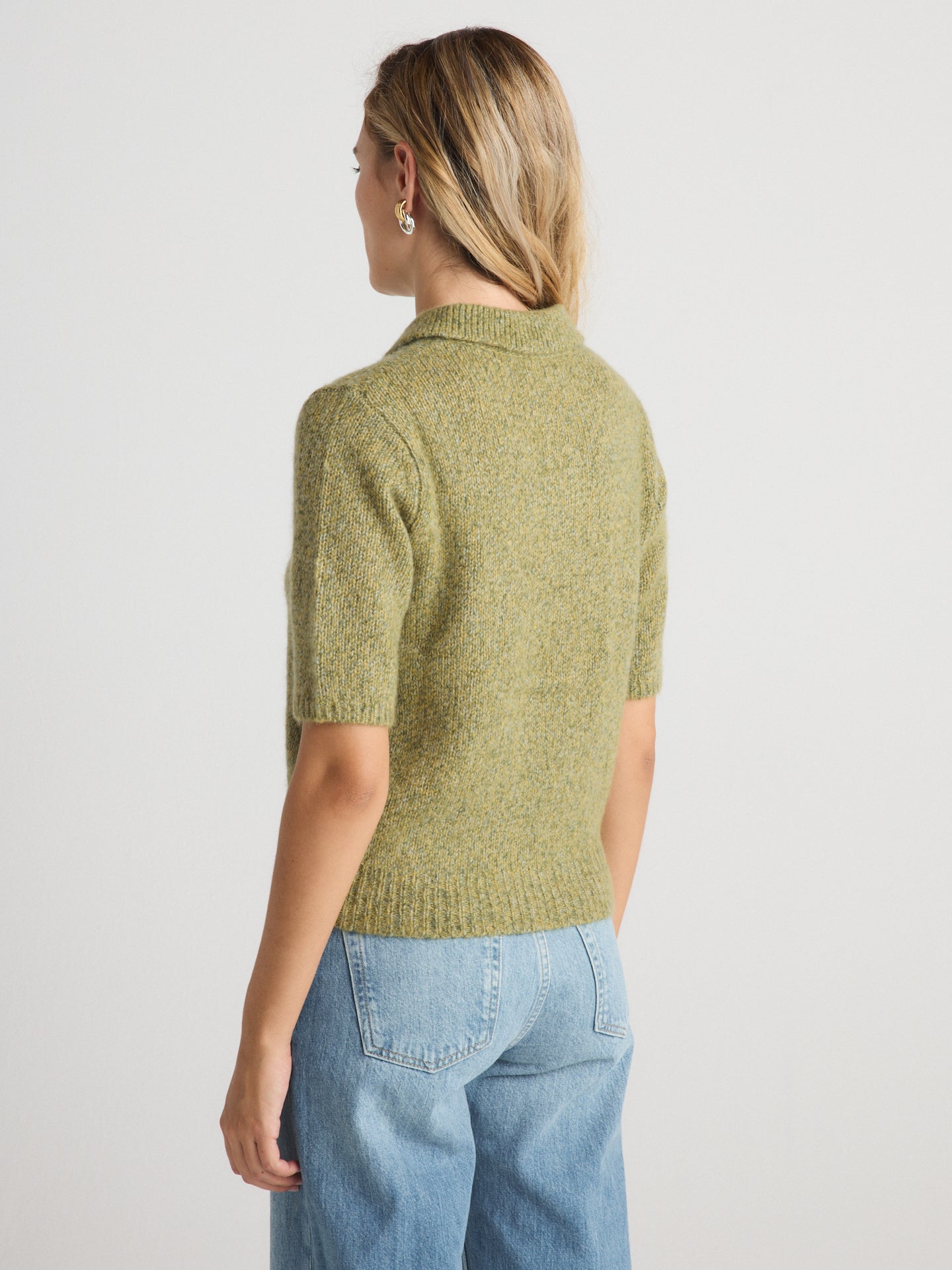 LUNA POLO SHORT SLEEVE IN MOSSY - Romi Boutique