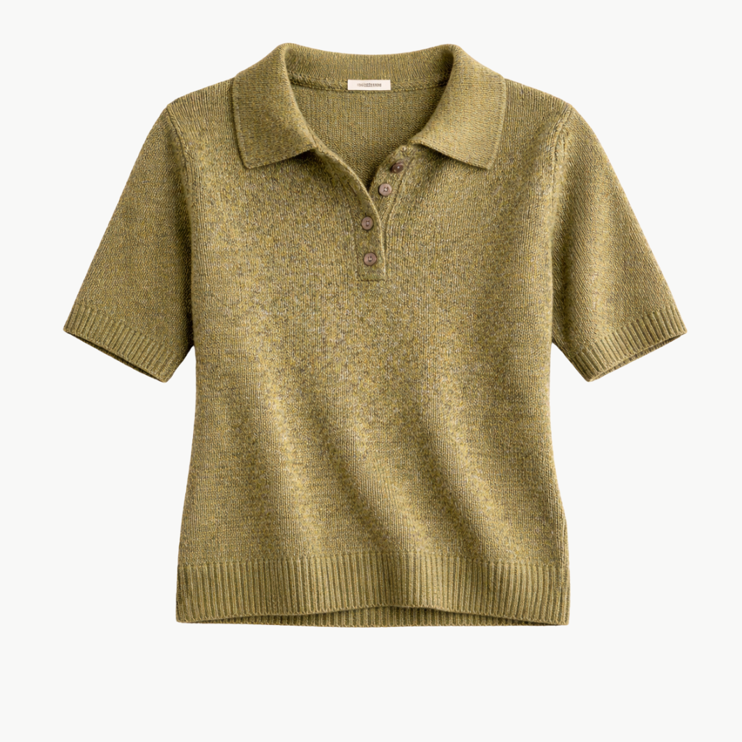 LUNA POLO SHORT SLEEVE by W.Cashmere - Romi Boutique