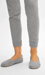 CASHMERE BALLET SLIPPER IN GREY HEATHER - Romi Boutique