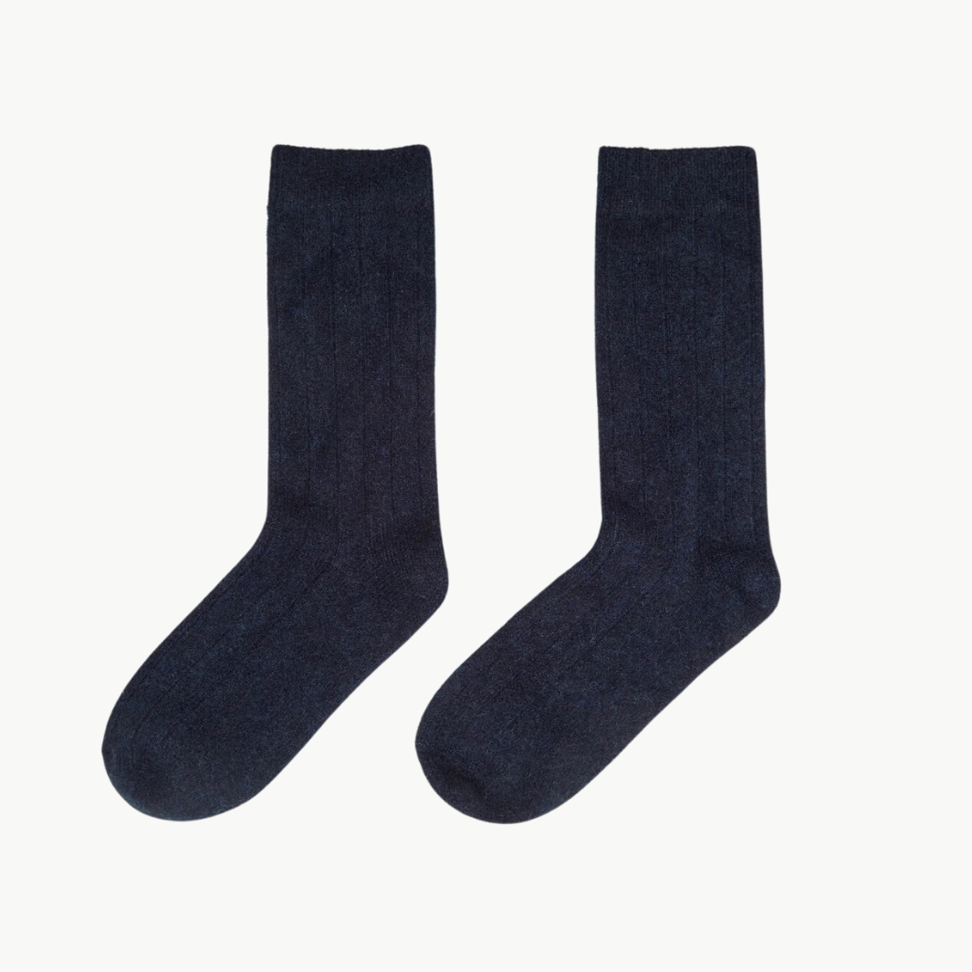 CASHMERE RIBBED SOCK by White & Warren - Romi Boutique