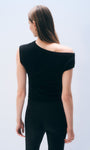 CASHMERE OFF SHOULDER TOP IN BLACK - Romi Boutique