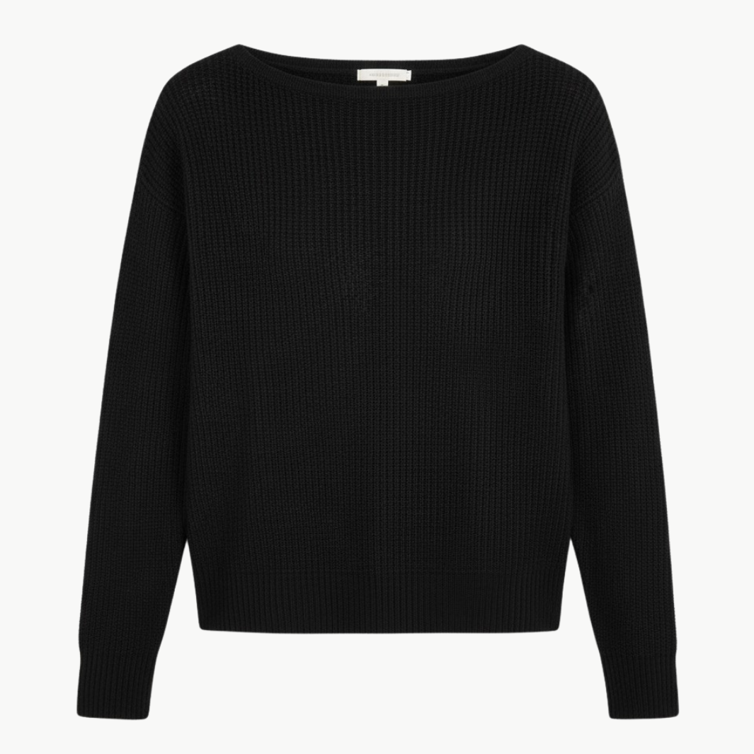CASHMERE RIBBED BOATNECK by White & Warren - Romi Boutique