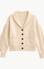 CASHMERE BLEND LUXE FRINGE COATIGAN by White & Warren - Romi Boutique