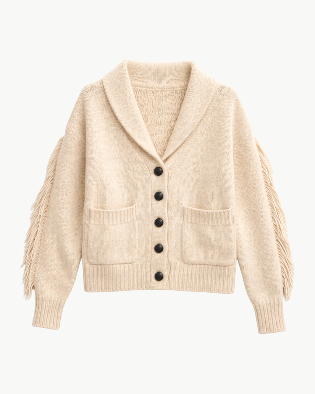CASHMERE BLEND LUXE FRINGE COATIGAN by White & Warren - Romi Boutique