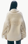 CASHMERE BLEND LUXE FRINGE COATIGAN by White & Warren - Romi Boutique