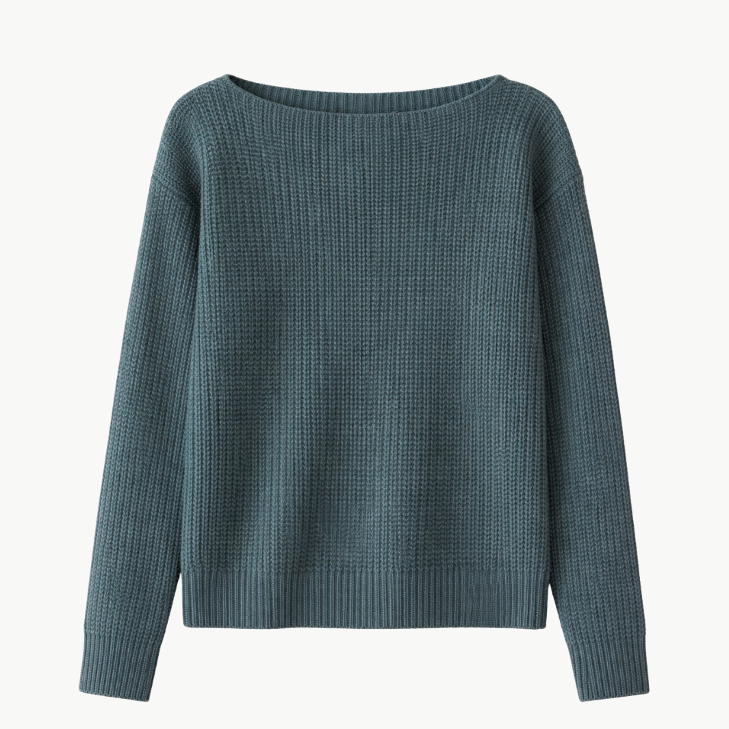 CASHMERE RIBBED BOATNECK by White & Warren - Romi Boutique