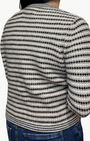 CASHMERE TEXTURED STRIPE CREW by White & Warren - Romi Boutique