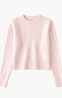 CASHMERE CABLE SHRUNKEN CREW by White & Warren - Romi Boutique