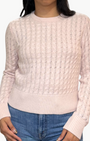CASHMERE CABLE SHRUNKEN CREW by White & Warren - Romi Boutique
