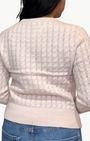 CASHMERE CABLE SHRUNKEN CREW by White & Warren - Romi Boutique