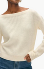 CASHMERE RIBBED BOATNECK by White & Warren - Romi Boutique