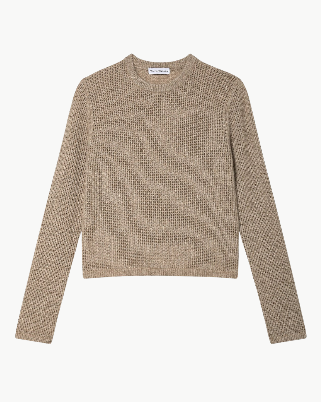 CASHMERE WAFFLE MESH CREW by White & Warren - Romi Boutique