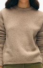 CASHMERE WAFFLE MESH CREW by White & Warren - Romi Boutique
