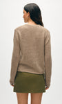 CASHMERE WAFFLE MESH CREW by White & Warren - Romi Boutique