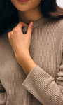 CASHMERE WAFFLE MESH CREW by White & Warren - Romi Boutique