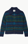 ALPACA BLEND FAIR ISLE BOMBER by White & Warren - Romi Boutique