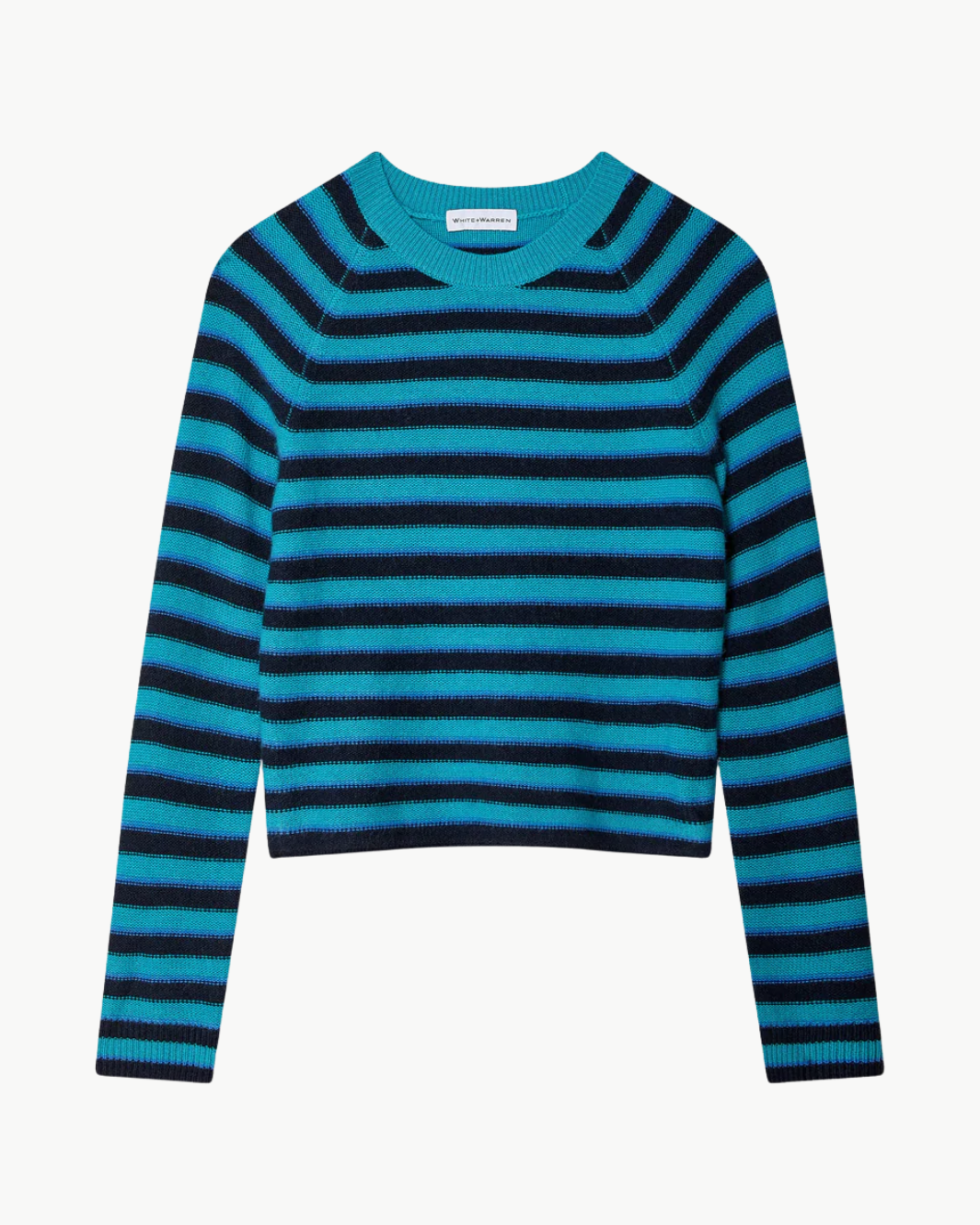 CASHMERE STRIPED SWEATSHIRT by White & Warren - Romi Boutique