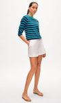 CASHMERE STRIPED SWEATSHIRT by White & Warren - Romi Boutique