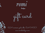 Physical Gift Card - Romi Boutique