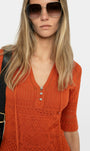 MEMPHISA DRESS IN TANGERINE - Romi Boutique