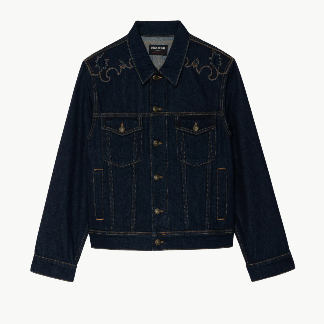 BASES WESTERN DENIM JACKET - Romi Boutique