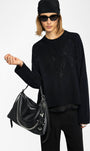 MARKUZ CASHMERE SWEATER IN BLACK - Romi Boutique