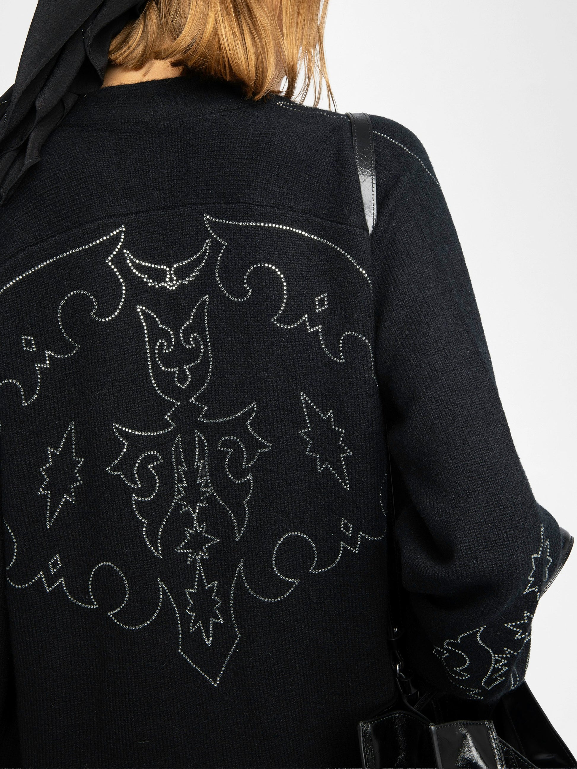 SALOMY CASHMERE CARDIGAN IN BLACK - Romi Boutique