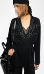SALOMY CASHMERE CARDIGAN IN BLACK - Romi Boutique