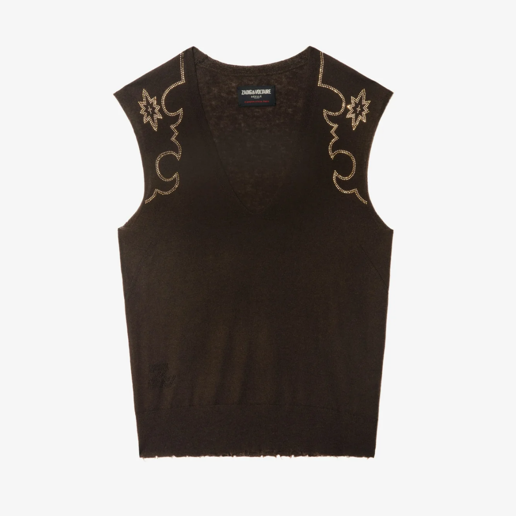 VICKY SLEEVELESS CASHMERE SWEATER by Zadig & Voltaire - Romi Boutique