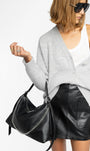 MIRKAS CASHMERE CARDIGAN IN GRIS CHINE CLAI - Romi Boutique