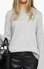 CARA SWEATER IN LIGHT GREY - Romi Boutique