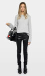 CARA SWEATER IN LIGHT GREY - Romi Boutique