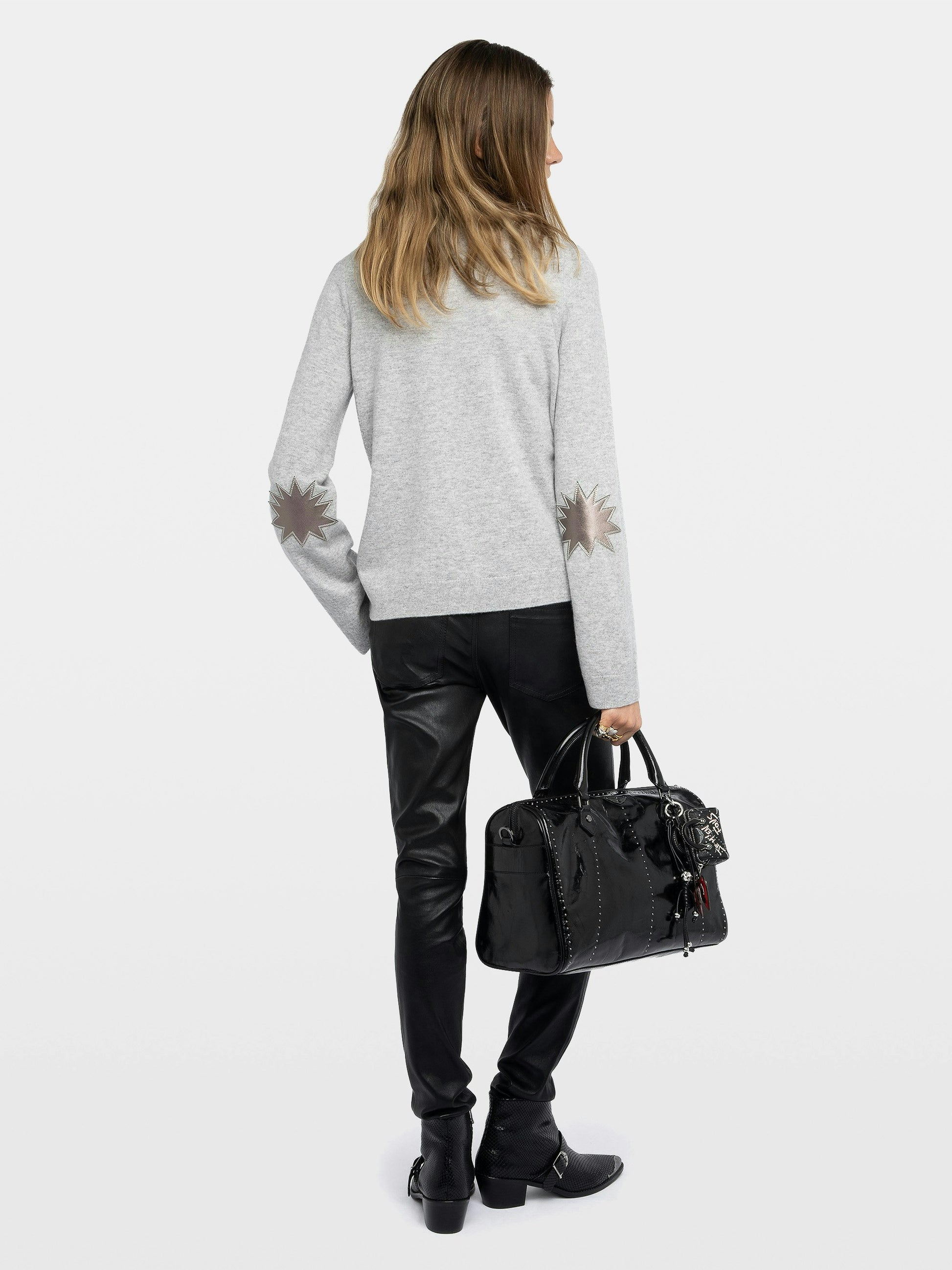 CARA SWEATER IN LIGHT GREY - Romi Boutique
