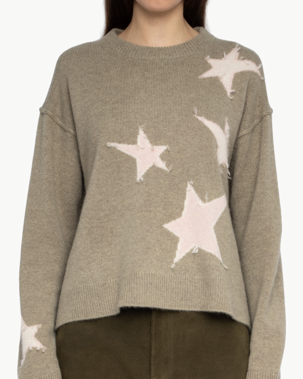 MARKUZ CASHMERE SWEATER IN OLIVE - Romi Boutique