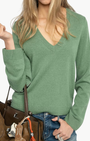 VERA PATCH SWEATER IN VERVEINE - Romi Boutique