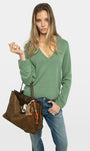 VERA PATCH SWEATER IN VERVEINE - Romi Boutique