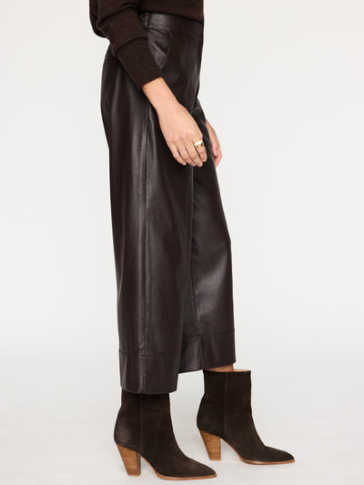 ODELE VEGAN LEATHER CROPPED PANT IN TIMBER - Romi Boutique