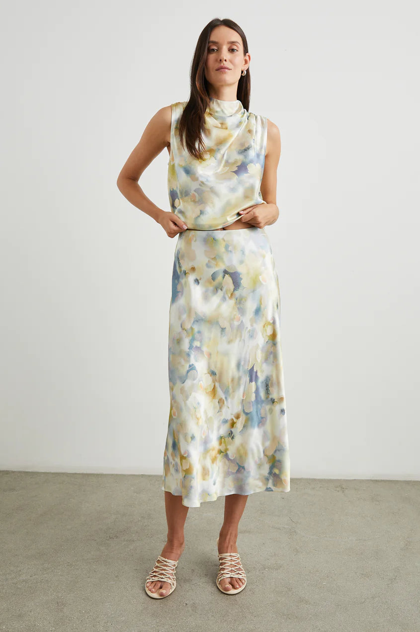 ANYA SKIRT IN DIFFUSED BLOOM - Romi Boutique