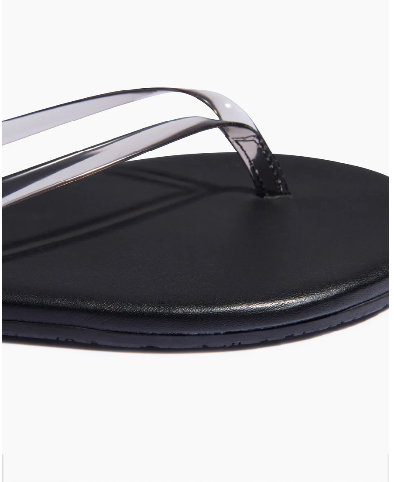 LILY CLEAR SANDALS IN BLACK - Romi Boutique