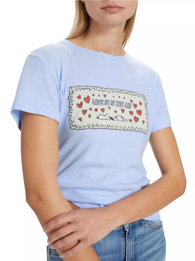 SNOOPY LOVE TEE IN BABY BLUE - Romi Boutique