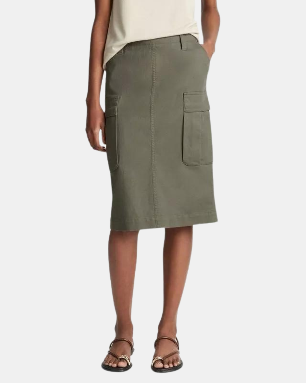 UTILITY CARGO SKIRT IN NIGHT PINE - Romi Boutique