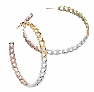 BLAKELY 2.5 HOOPS IN YELLOW/SILVER/ROSE - Romi Boutique