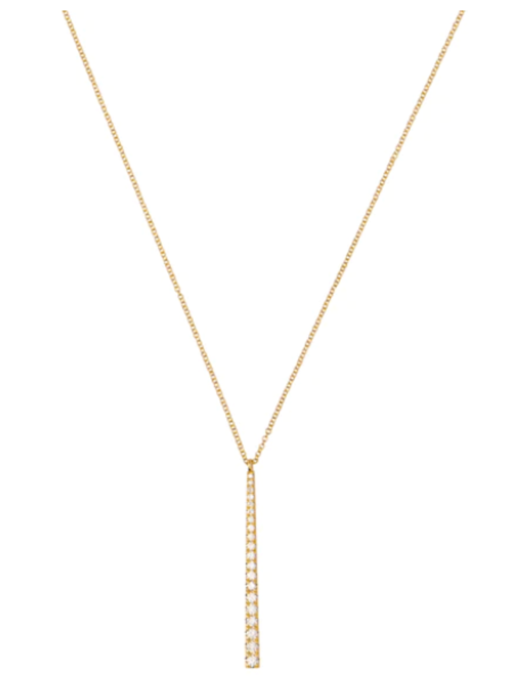 GRADIENT NECKLACE PENDULUM BAR NECKLACE IN GOLD
