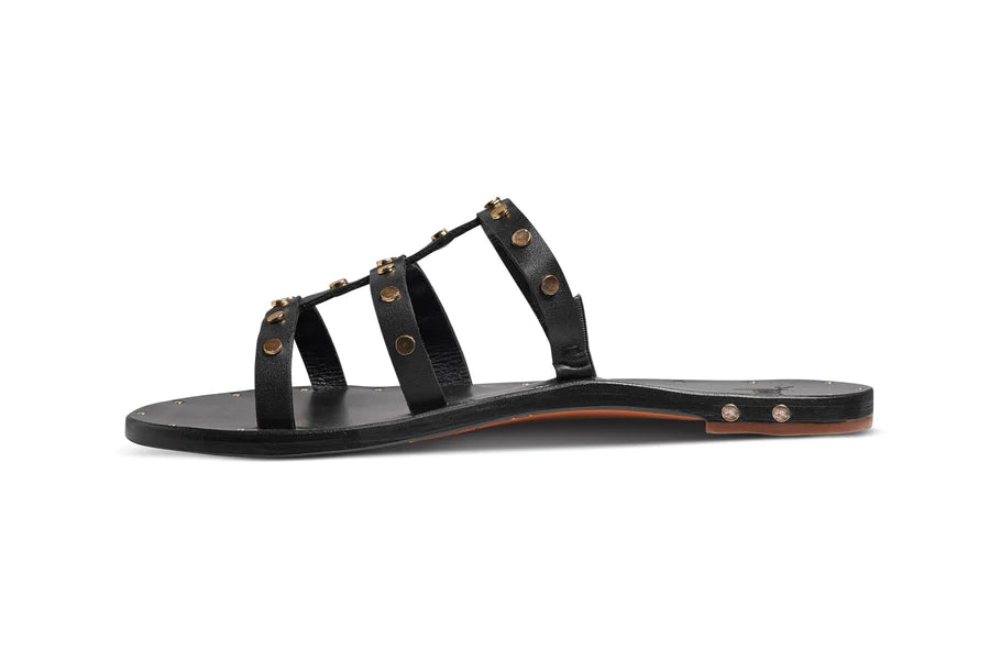 'I'IWI LEATHER SANDAL IN BLACK - Romi Boutique